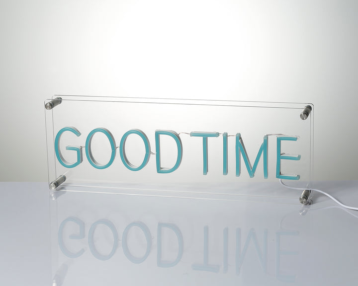 "Good Time" Skrivbords LED Neonskylt