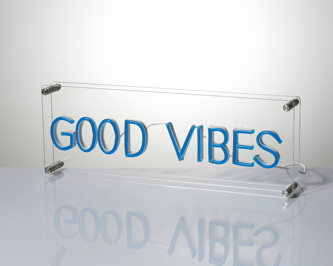 "Good Vibes" Skrivbords LED Neonskylt