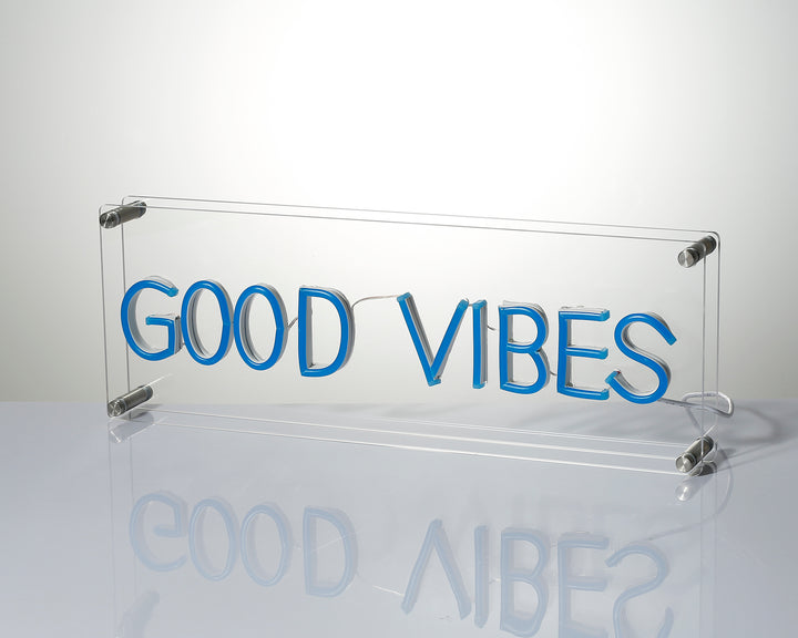"Good Vibes" Skrivbords LED Neonskylt