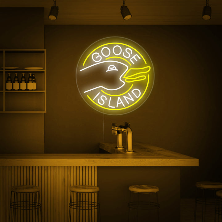 "Goose Island Ölbar" Neonskylt