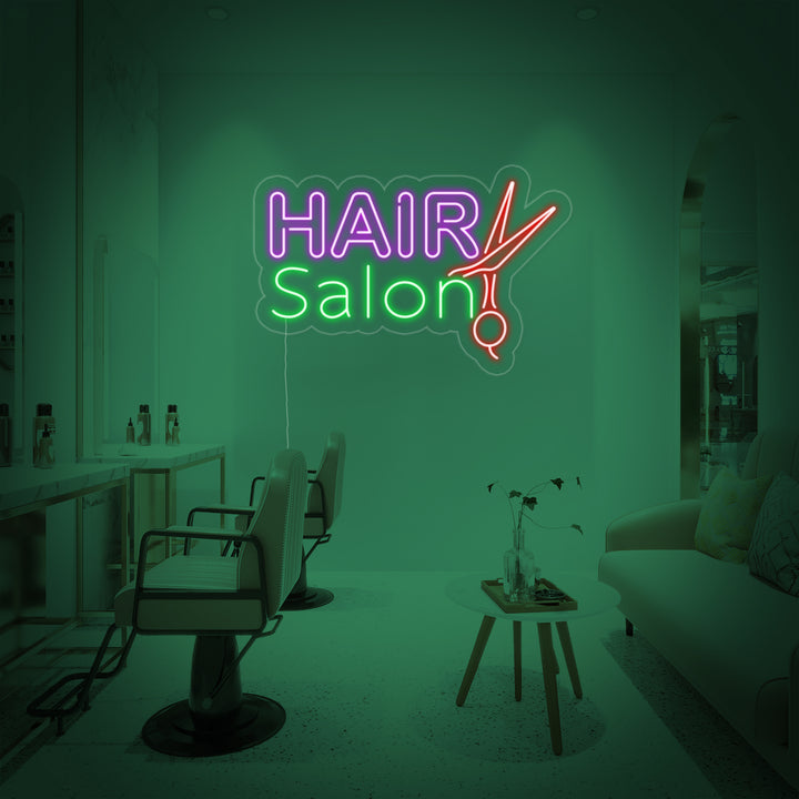 "Hair Salon" Neonskylt