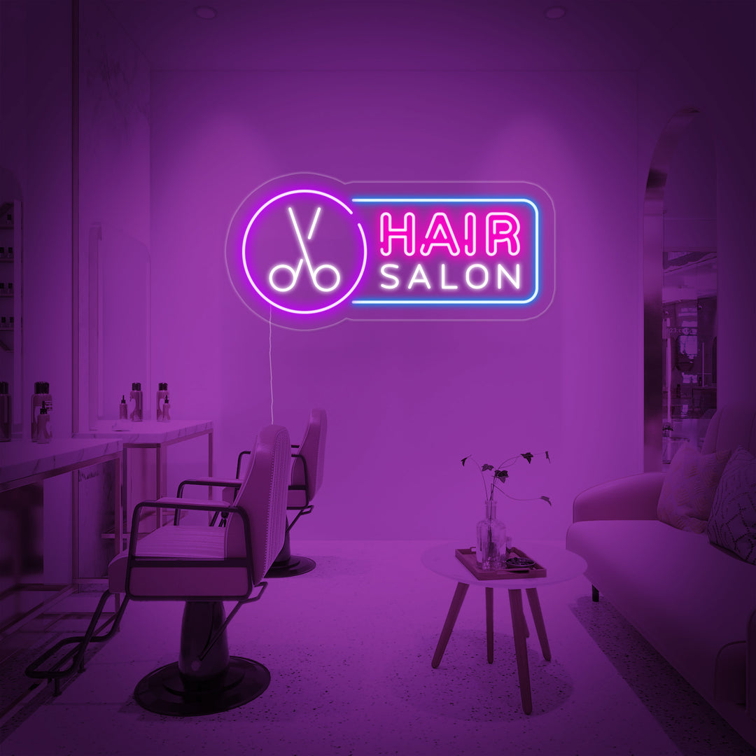 "Hair Salon" Neonskylt