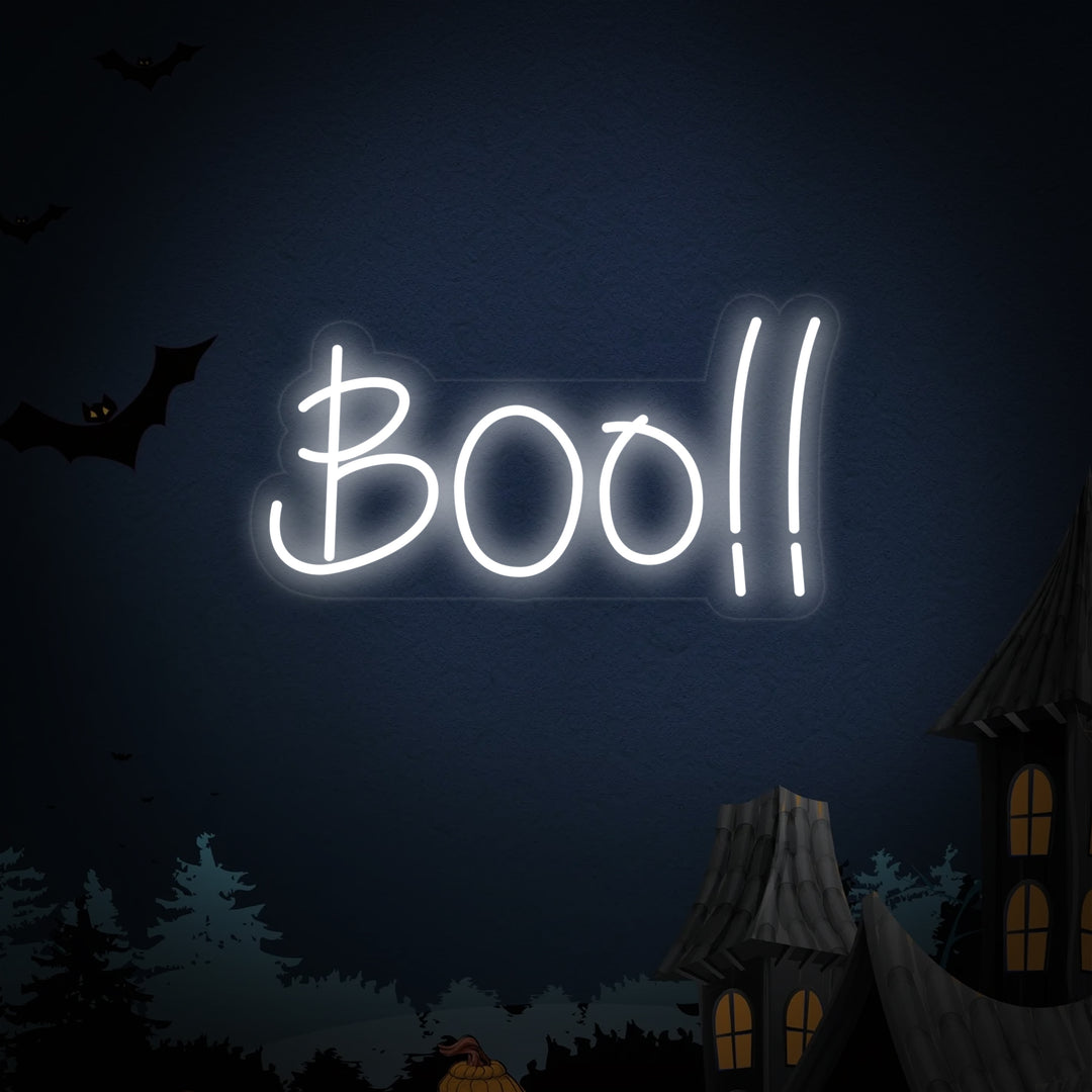 "Halloween Dekor Boo" Neonskylt