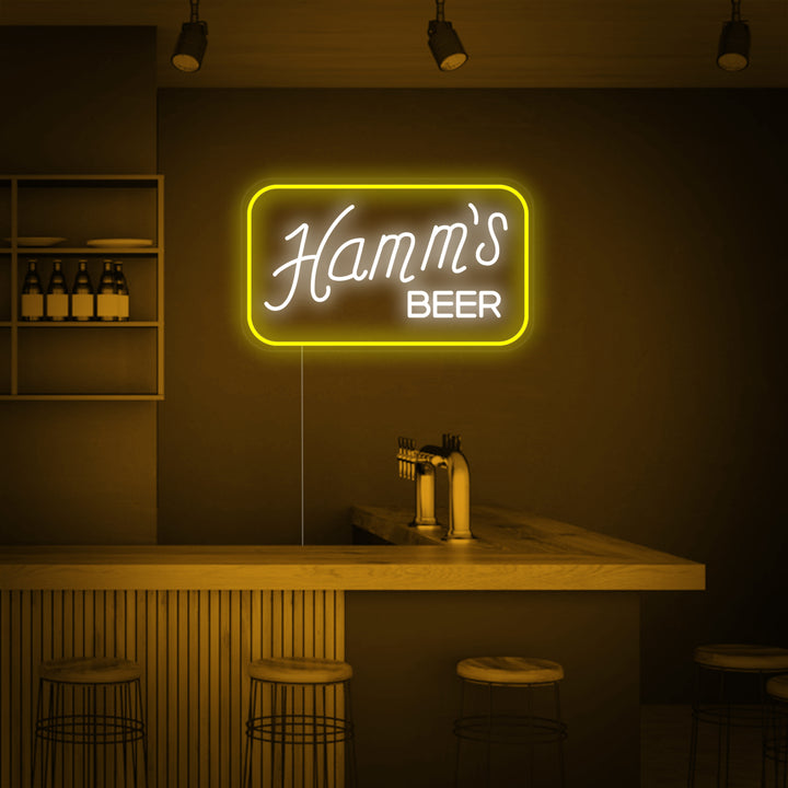 "Hamms Ölbar" Neonskylt