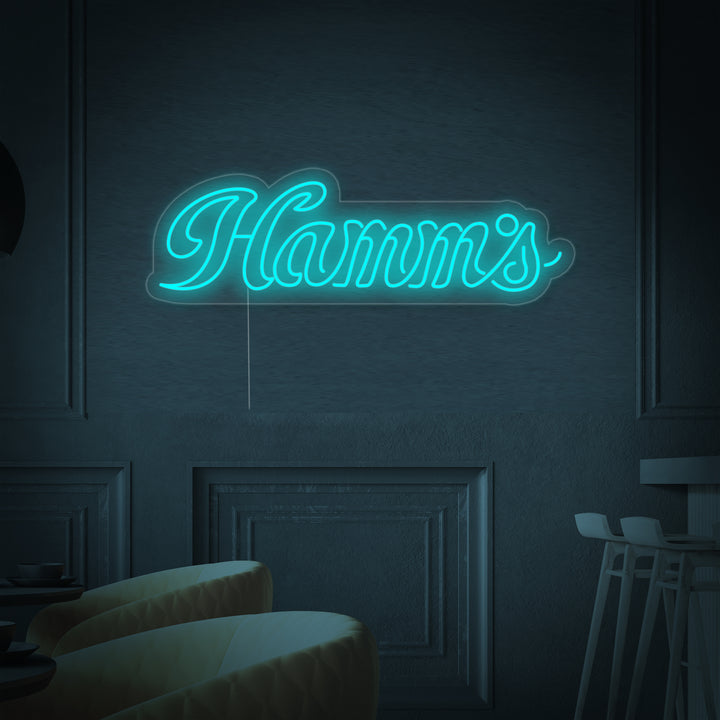 "Hamms Ölbar" Neonskylt