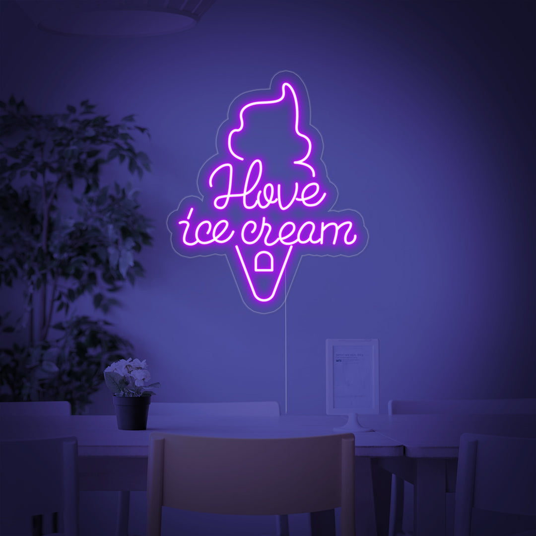 "Have Ice Cream" Neonskylt