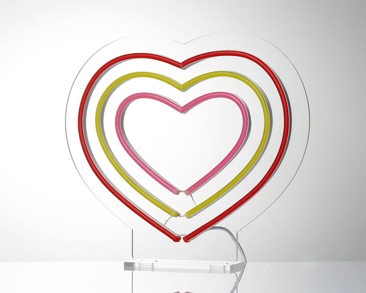 "Hjärtan" Skrivbords LED Neonskylt