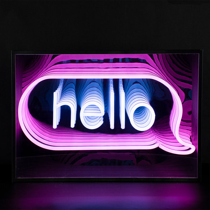 "Hello" 3D Infinity LED Neonskylt