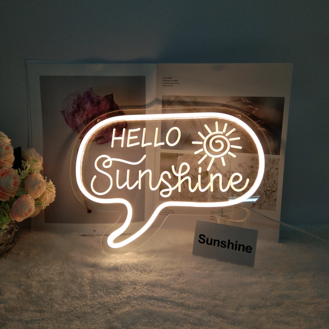 "Hello Sunshine" USB Mini LED Neonskylt