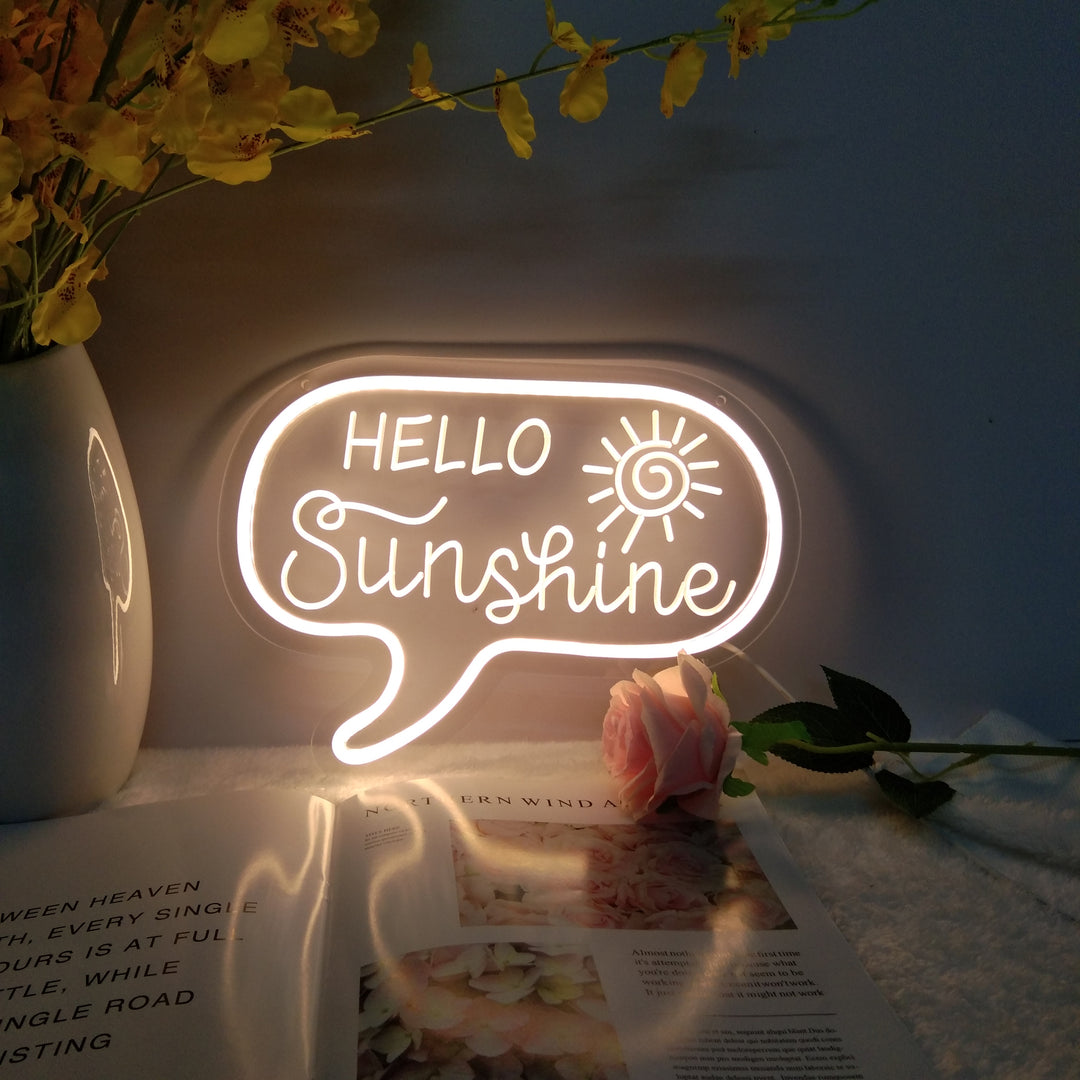 "Hello Sunshine" USB Mini LED Neonskylt