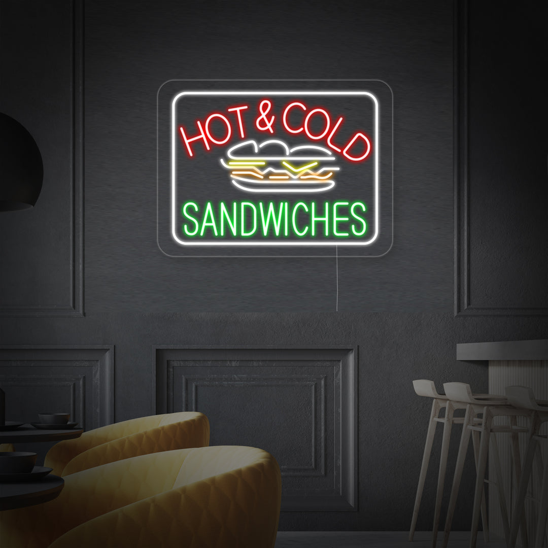 "Hot Cold Sandwiches" Neonskylt