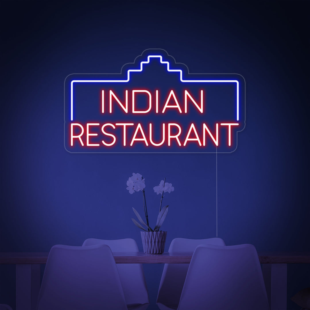 "INDIAN RESTAURANT" Neonskylt