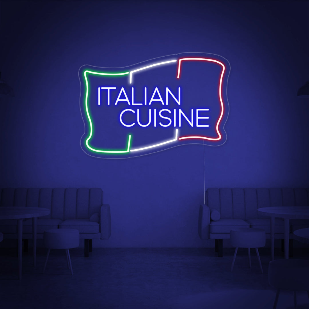 "ITALIAN CUISINE" Neonskylt