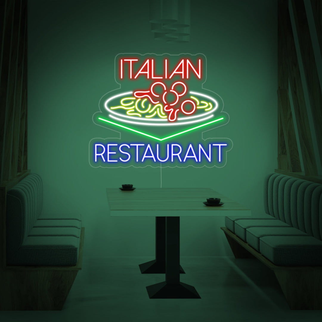 "ITALIAN RESTAURANT" Neonskylt