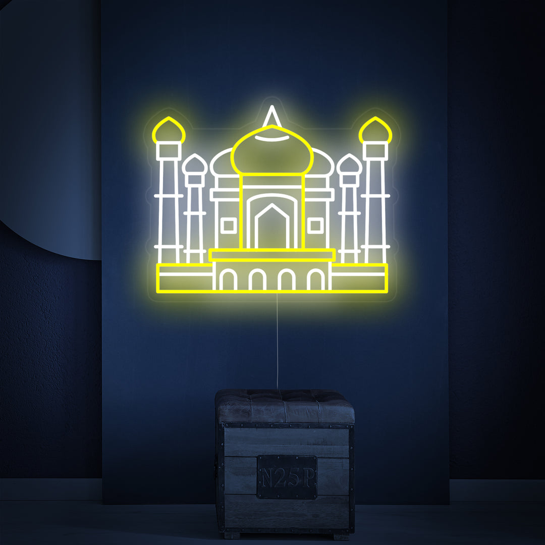 "Indiens Taj Mahal" Neonskylt