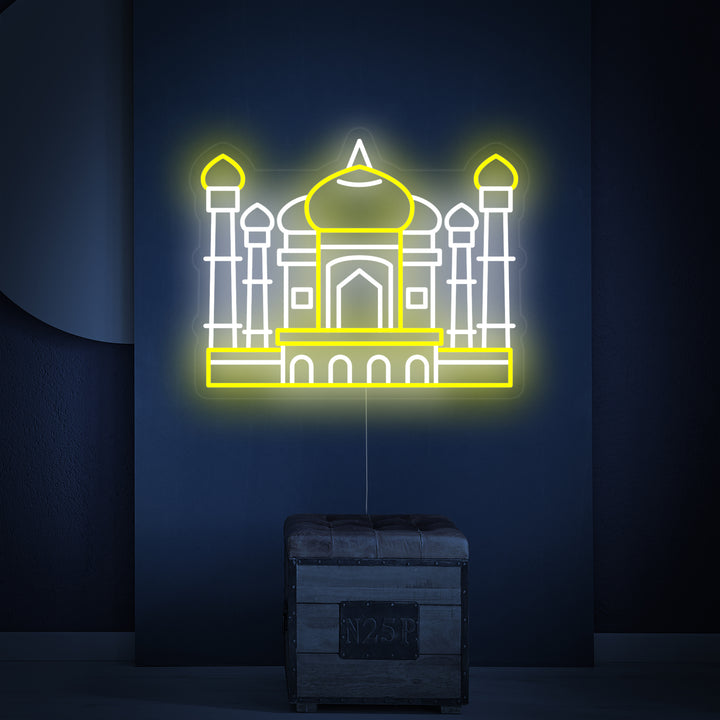 "Indiens Taj Mahal" Neonskylt