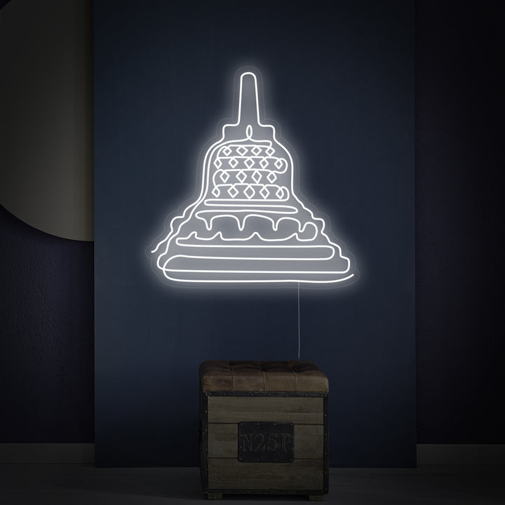 "Indonesiens Borobudur-Templet" Neonskylt