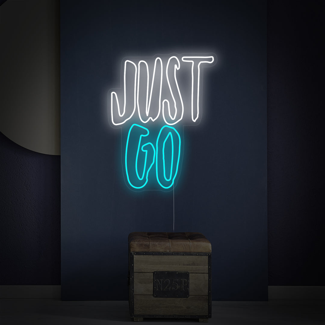 "Just Go" Neonskylt