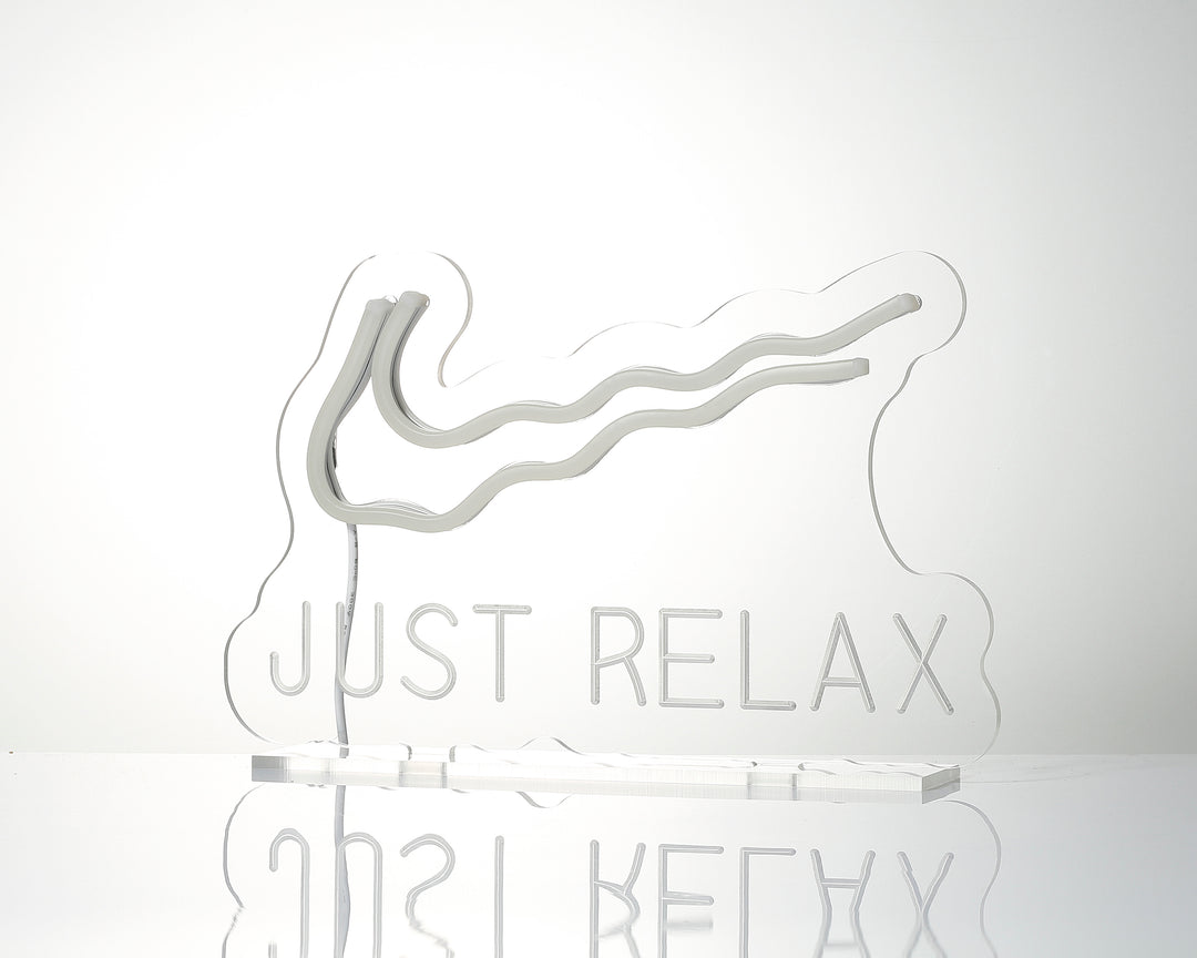 "Just Relax" Skrivbords LED Neonskylt