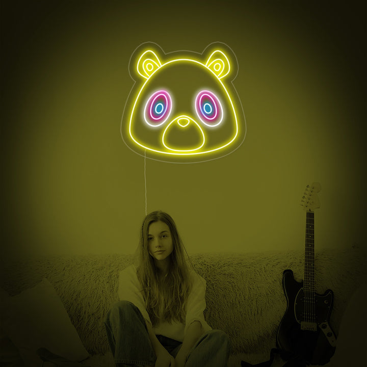 "Graduation Bear" Neonskylt