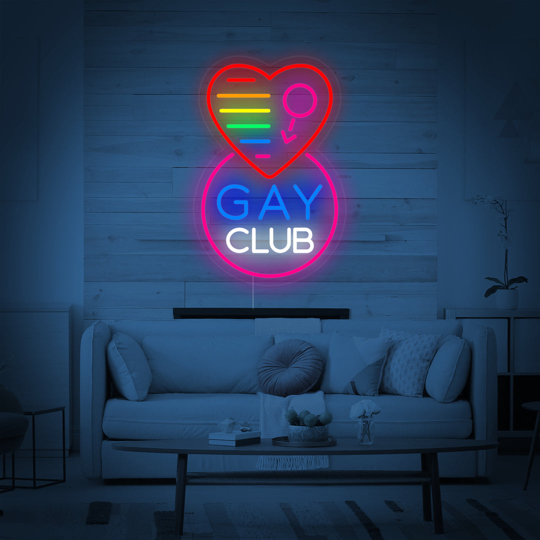 "Regnbågsflagg Lgbt-Stolthet Unik, Gay Club" Neonskylt