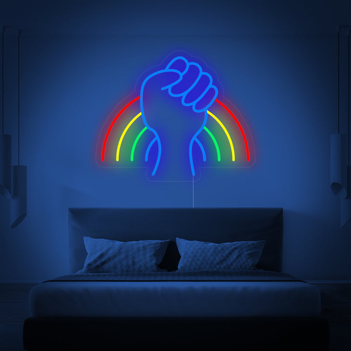 "Regnbågsflagg Lgbt-Stolthet Unik" Neonskylt