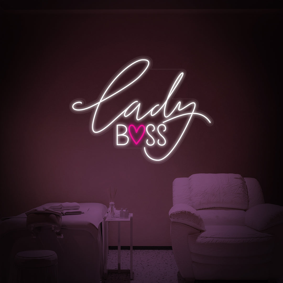 "Lady Boss" Neonskylt
