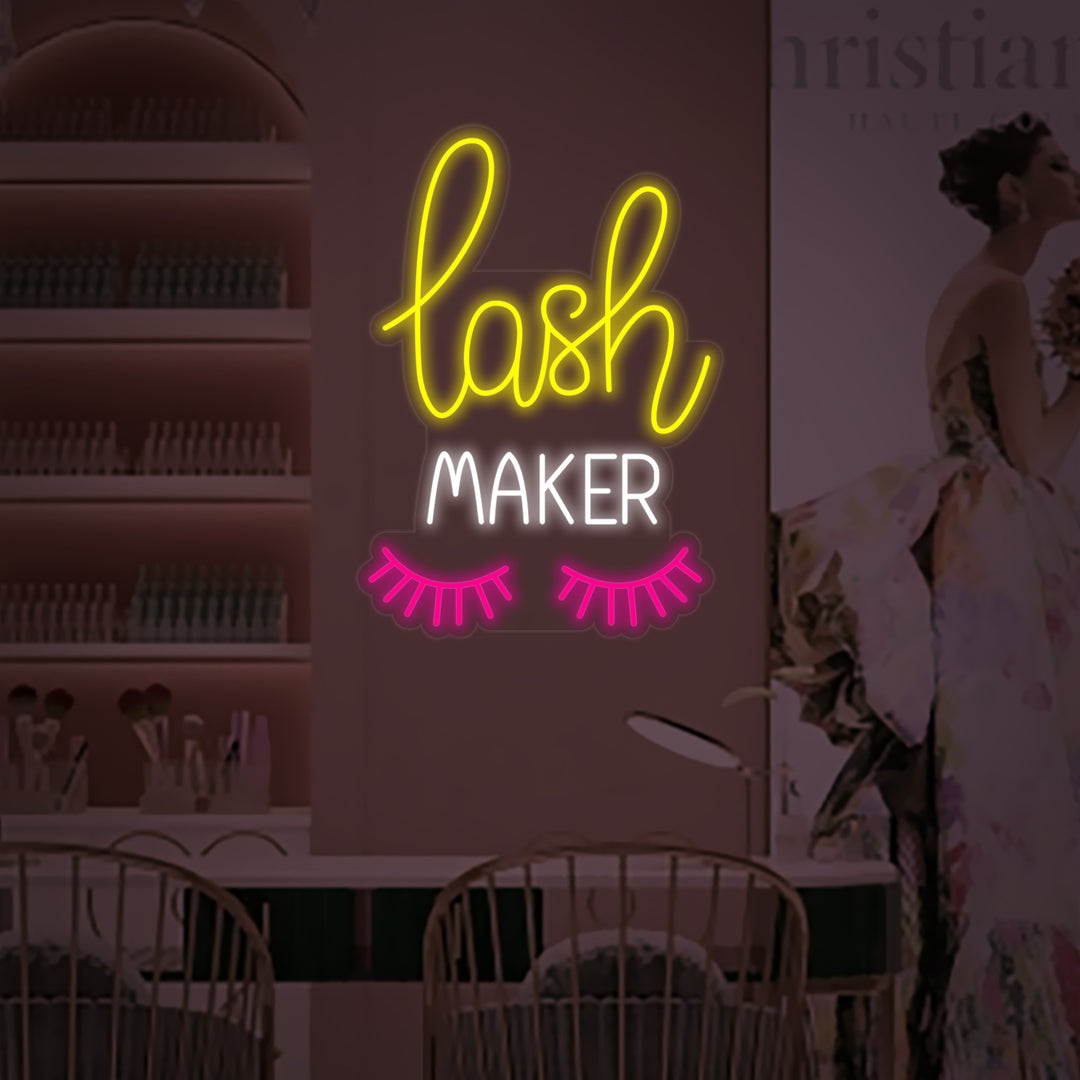 "Lash Maker" Neonskylt