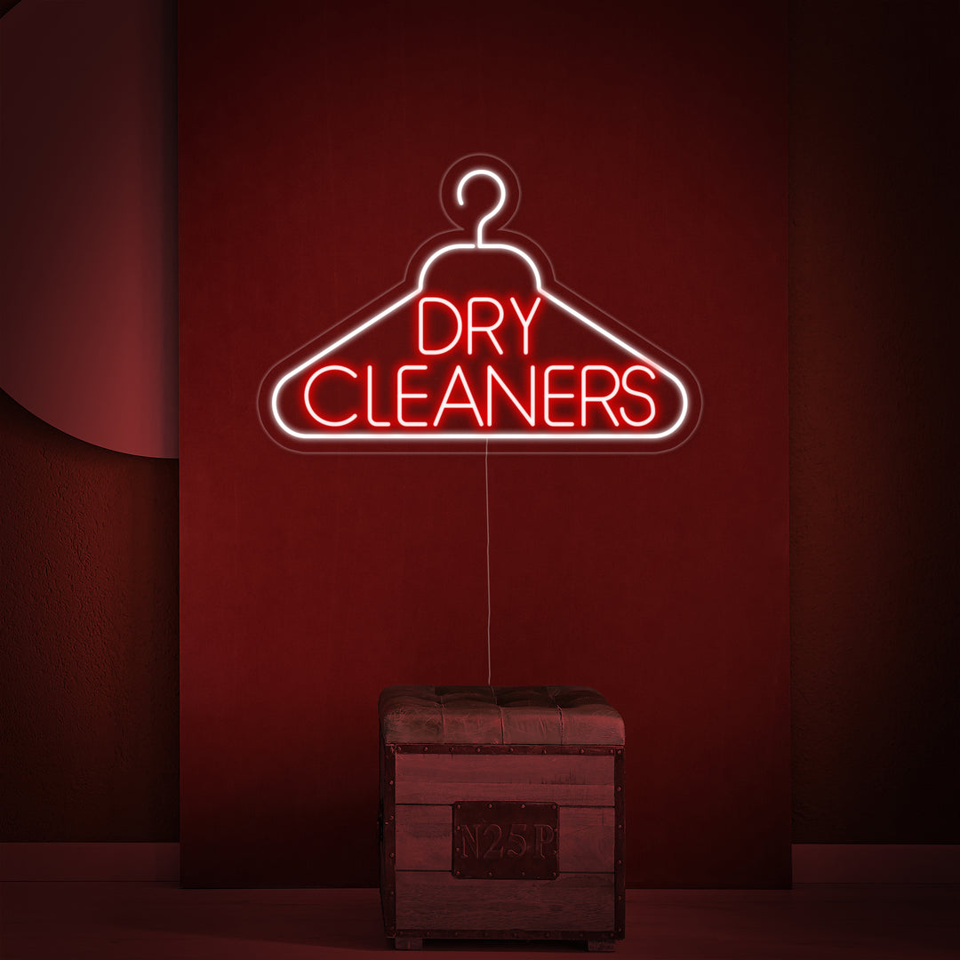 "Tvätt, Dry Cleaners" Neonskylt