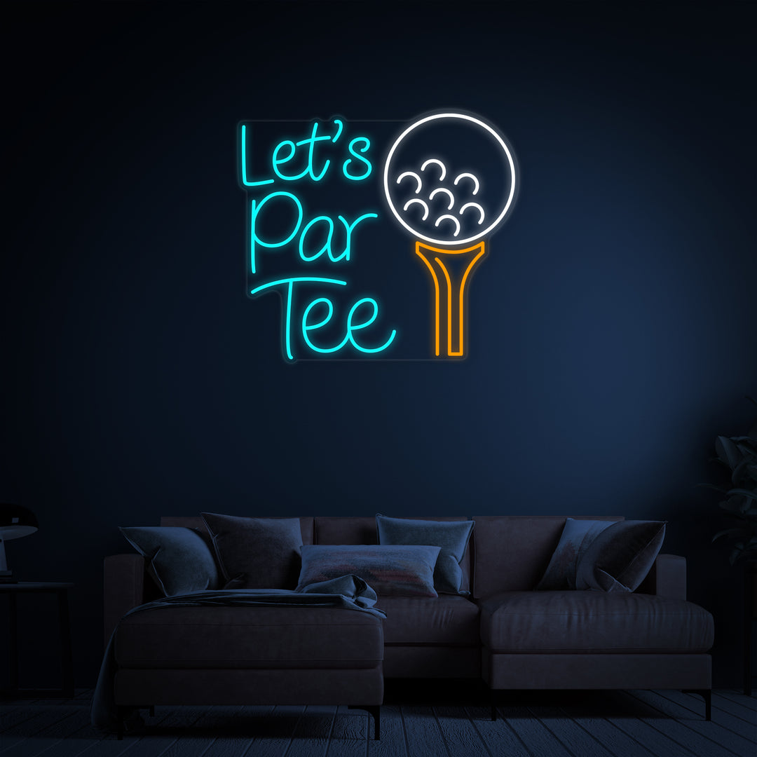 "Lets Par Tee Golfsport" Neonskylt