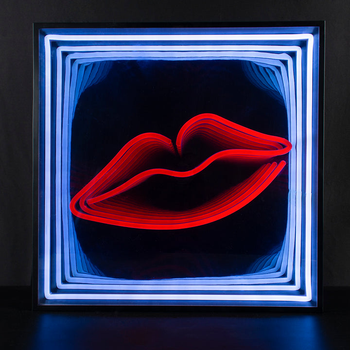 "Lips" 3D Infinity LED Neonskylt