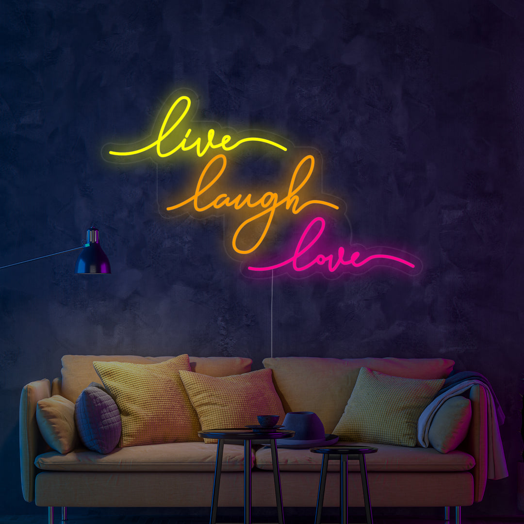 "Live Laugh Love" Neonskylt