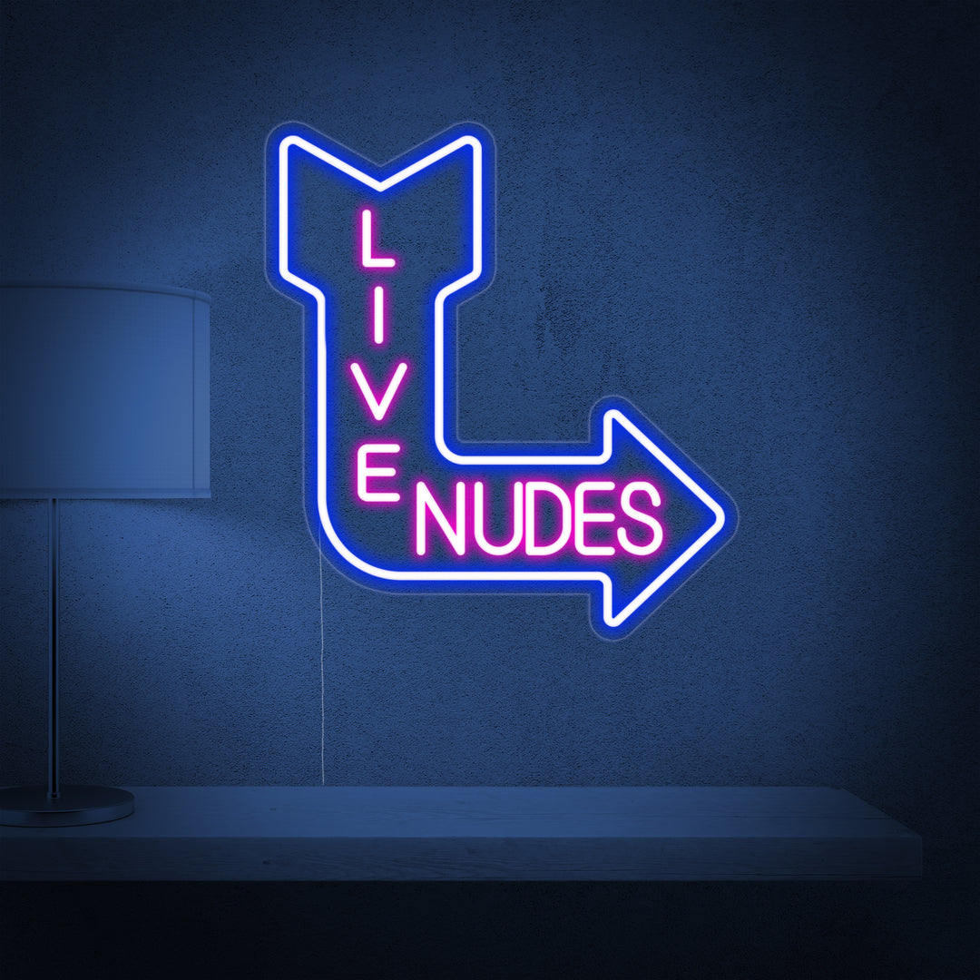 "Live Nudes" Neonskylt