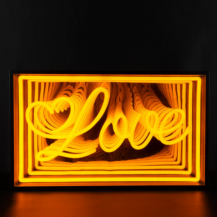 "Love" 3D Infinity LED Neonskylt