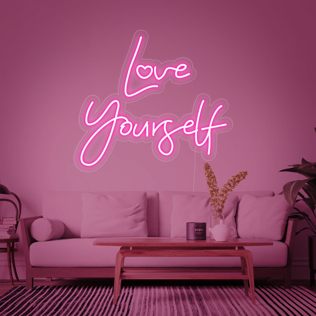 "Love Yourself" Neonskylt