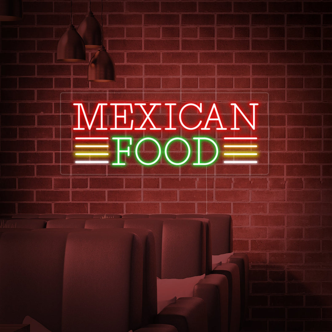 "MEXICAN FOOD" Neonskylt