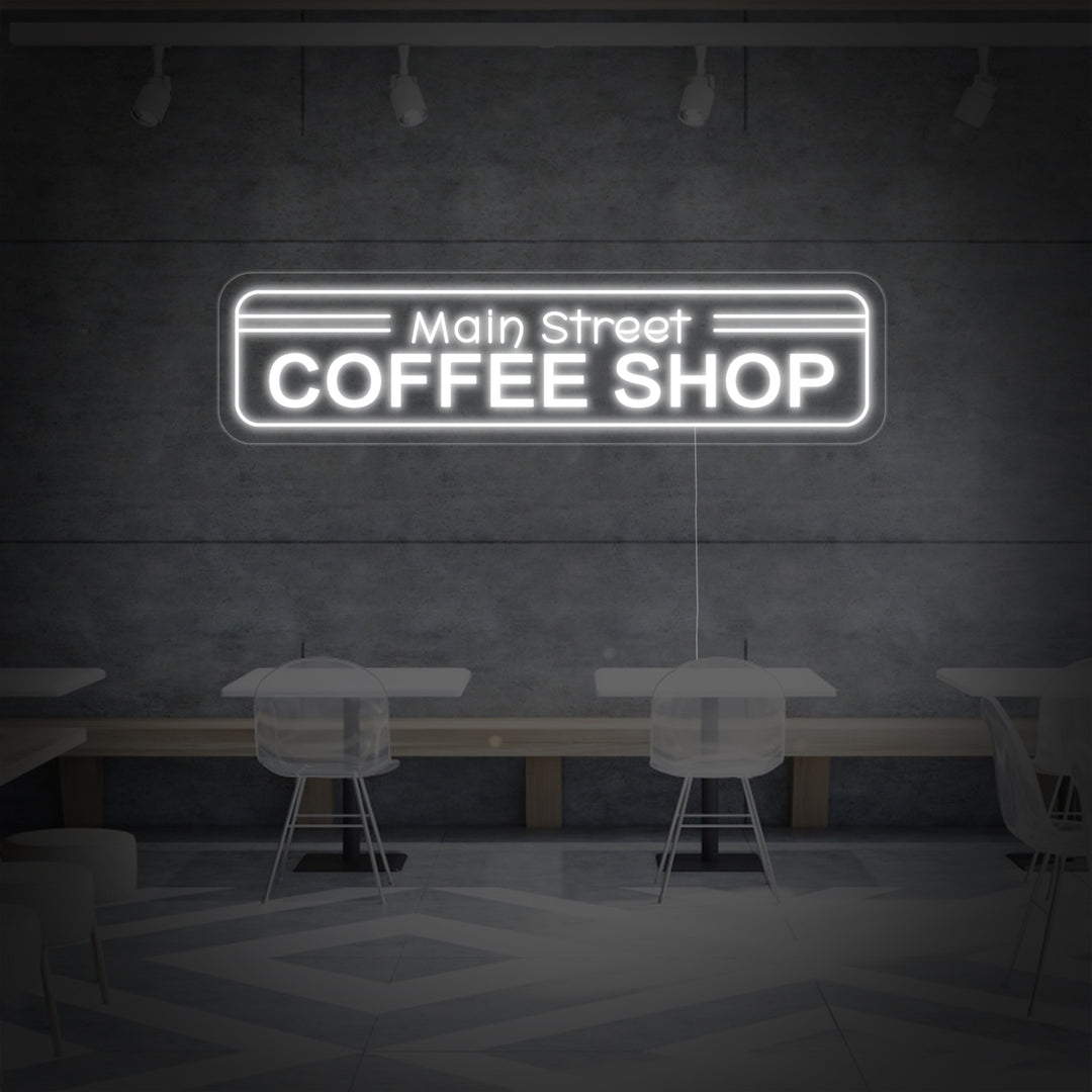 "Main Street Coffee Shop" Neonskylt