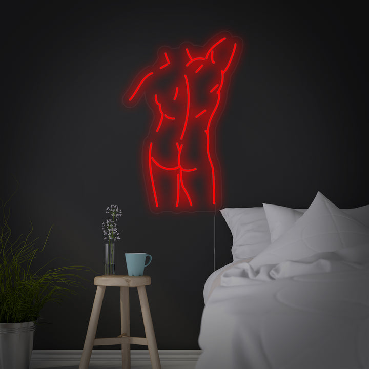 "Manlig Kropp" Neonskylt