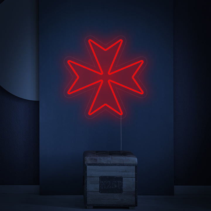 "Malteserkors" Neonskylt