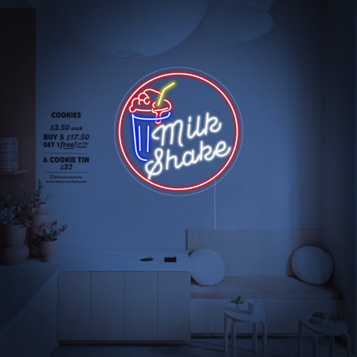 "Milk Shake" Neonskylt