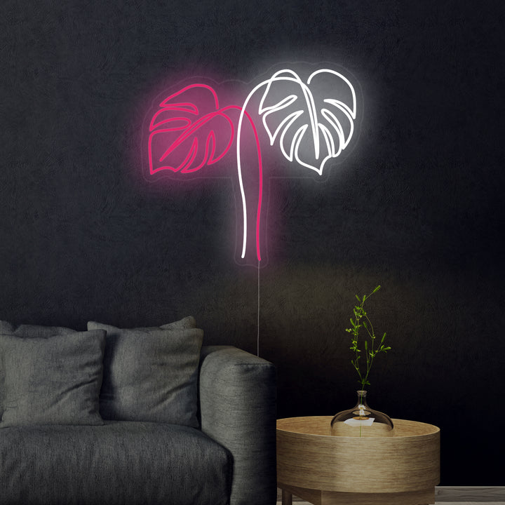 "Monstera Blad" Neonskylt