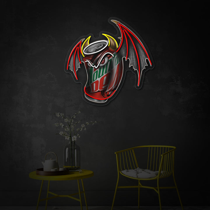 "Mountain Dew Wings" UV-tryckt LED-neonskylt