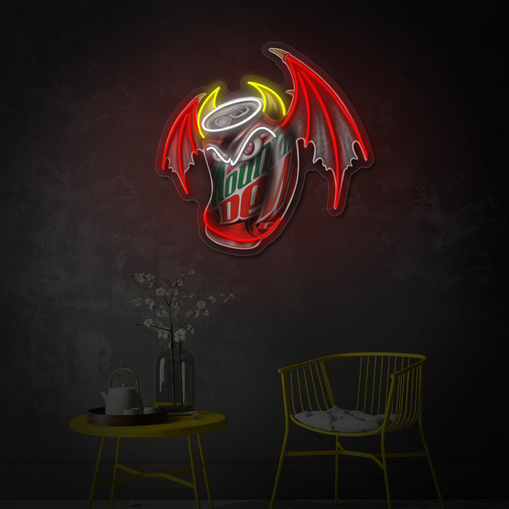 "Mountain Dew Wings" UV-tryckt LED-neonskylt