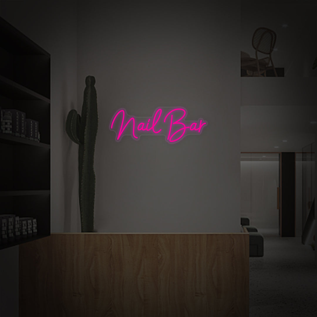 "Nail Bar" Neonskylt