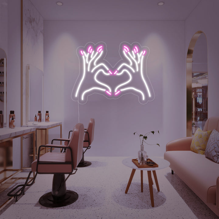 "Nagelsalong" Neonskylt
