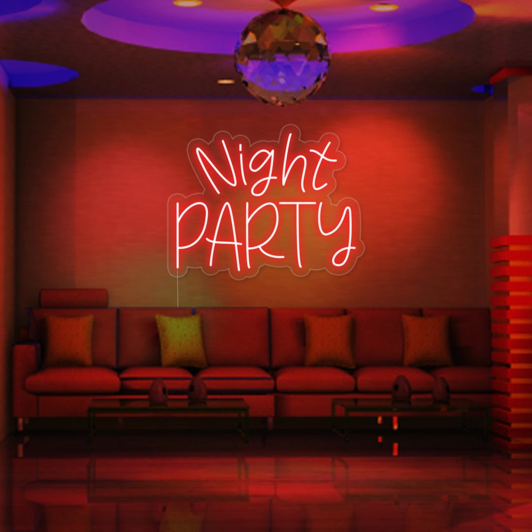 "Night Party" Neonskylt