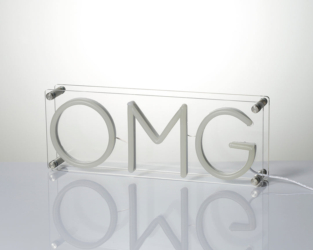 "Omg" Skrivbords LED Neonskylt