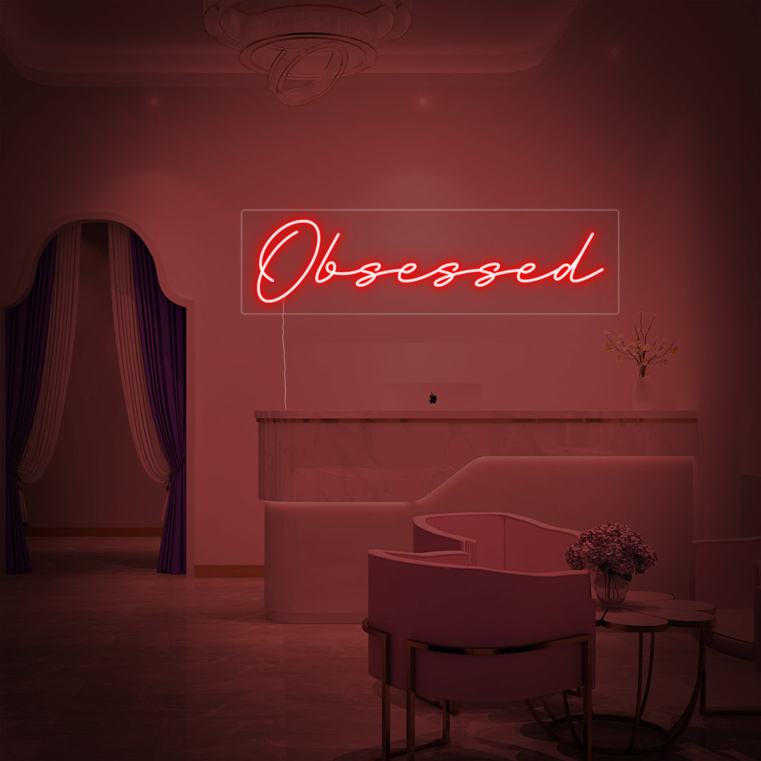 "Obsessed" Neonskylt