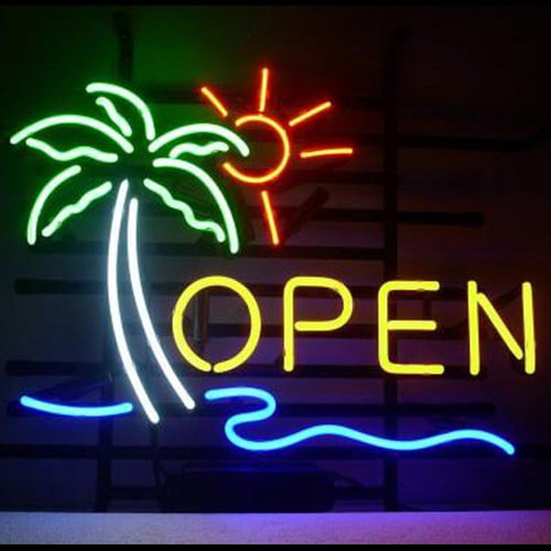 "Open, Bar" Neonskylt