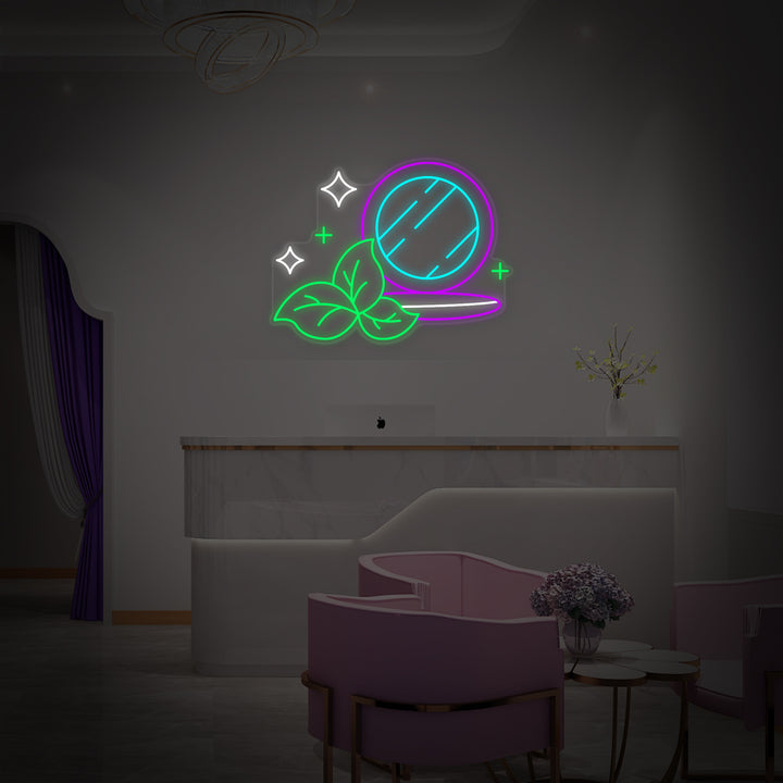 "Smink, Skönhet Och Kosmetika Butik" Neonskylt